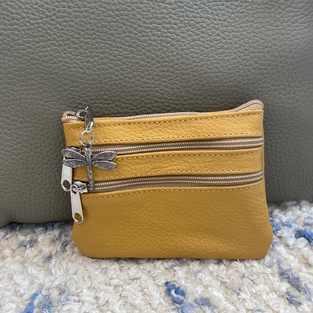 Small leather change purse